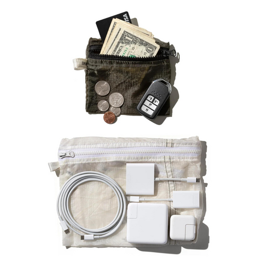 ユーズドパラシュート生地のポーチ