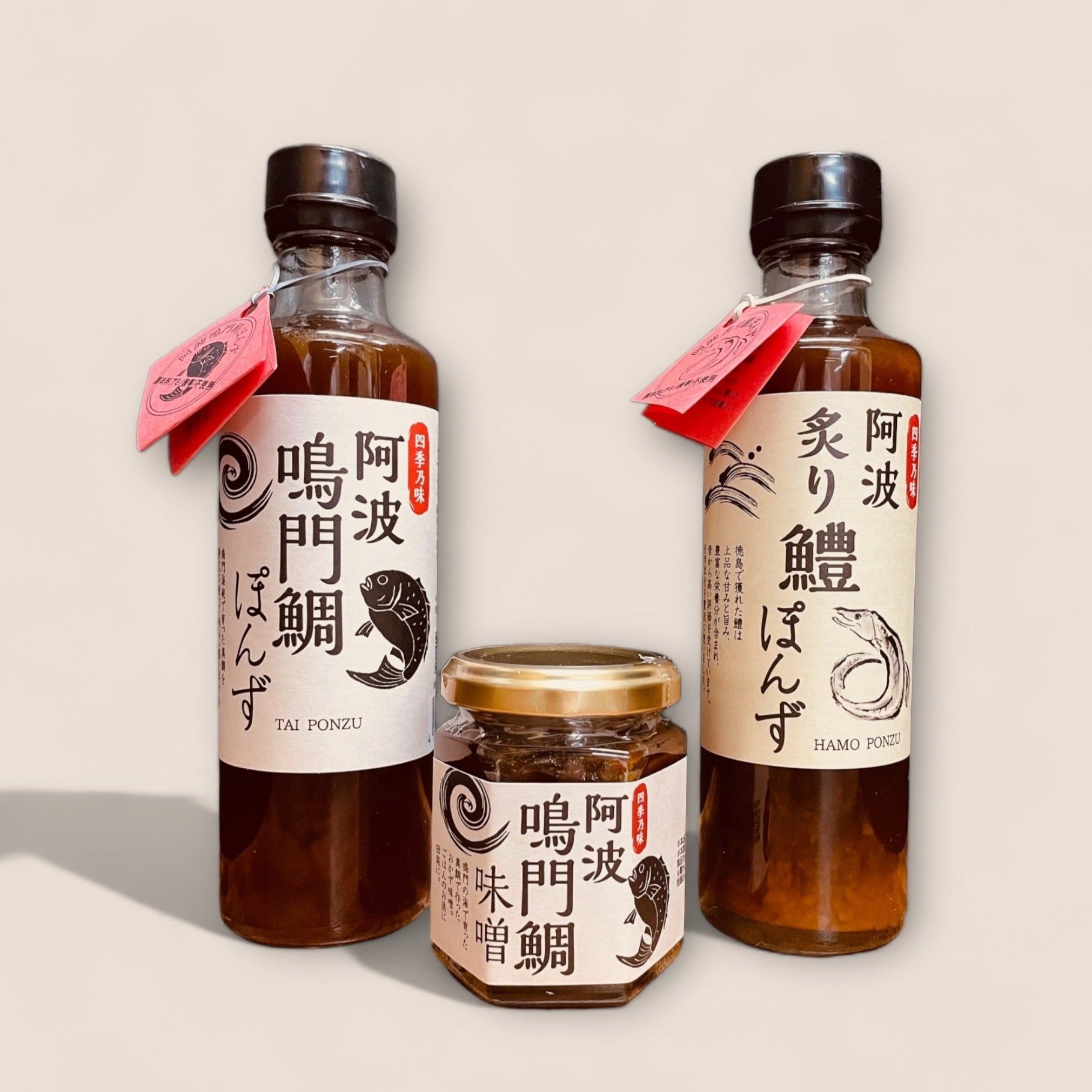 阿波 鳴門鯛ぽんず・炙り鱧ぽんず・鳴門鯛味噌 – HATCH