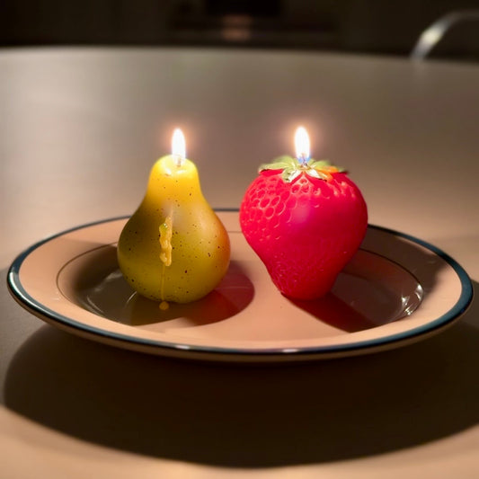 果物屋さんのキャンドル(2個セット)