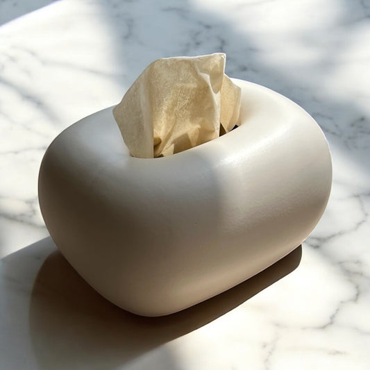 フォルムが美しい、セラミックティッシュケース