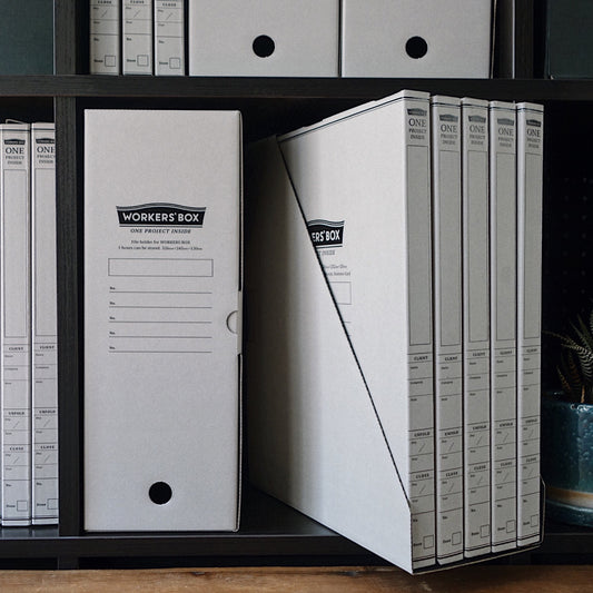 プロジェクトごとにまとめる収納ボックス