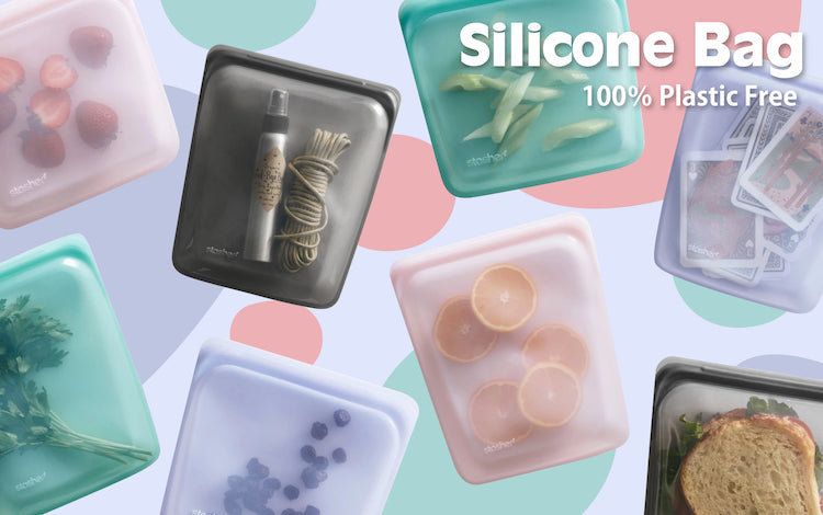 100％プラスチックフリーのシリコーンバッグ