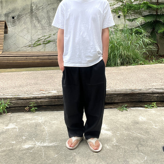 SUNDAY PANTS-LINEN BLACK