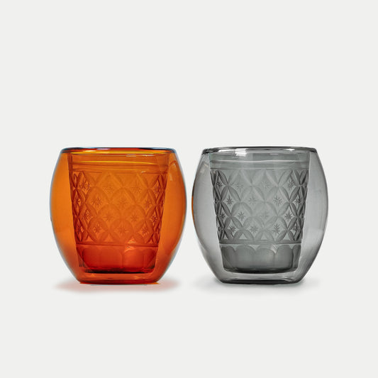 切子×ダブルウォールグラス「Fuwan-浮碗-」/ goyemon