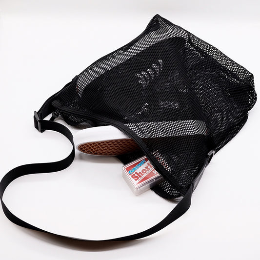 MESH ZIP SHOULDER BAG
