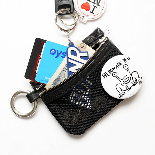 COIN PURSE MESH × GOAT LEATHER