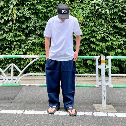 涼しさもシルエットも、全部盛りリネンパンツ / SUNDAY PANTS-LINEN NAVY
