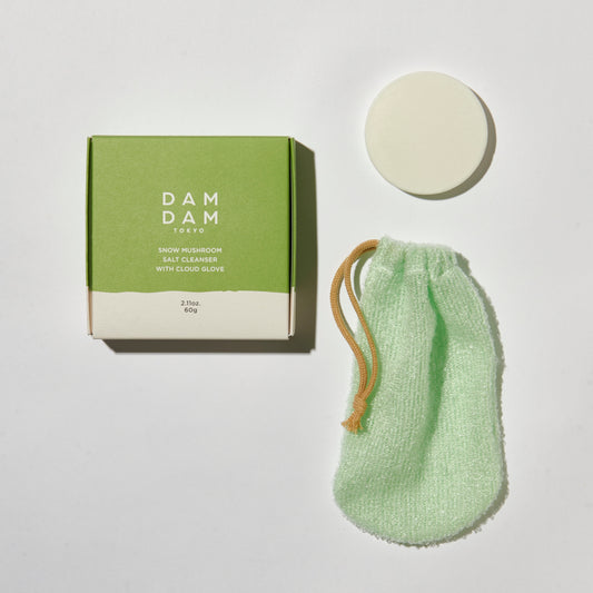 白きくらげと海塩でできたクレンジングソープ / DAMDAM スノーマッシュルームソルトクレンザー