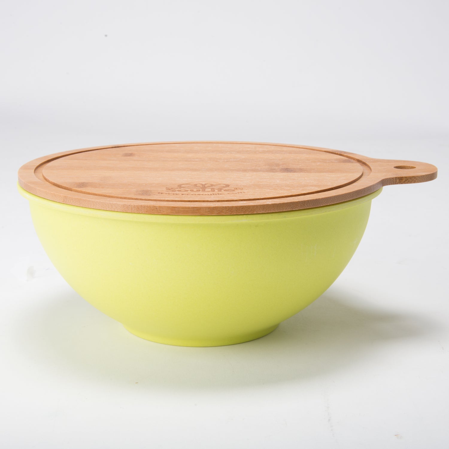 Salad Bowl with Bamboo Wood Cuting Board