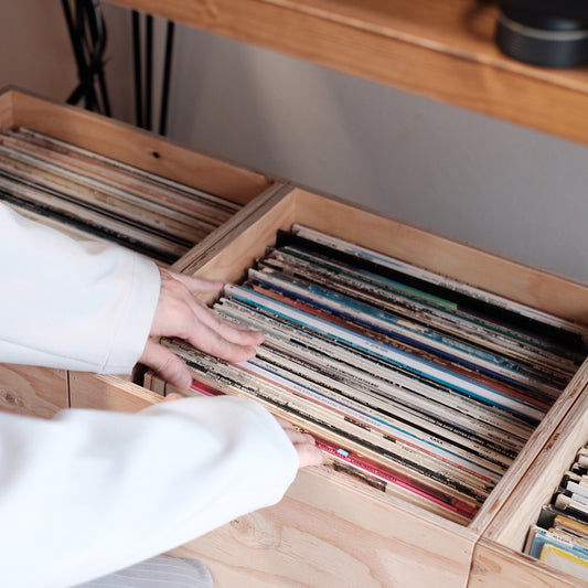 見た目も使いやすさも、ど真ん中なレコードボックス（収納ボックス）